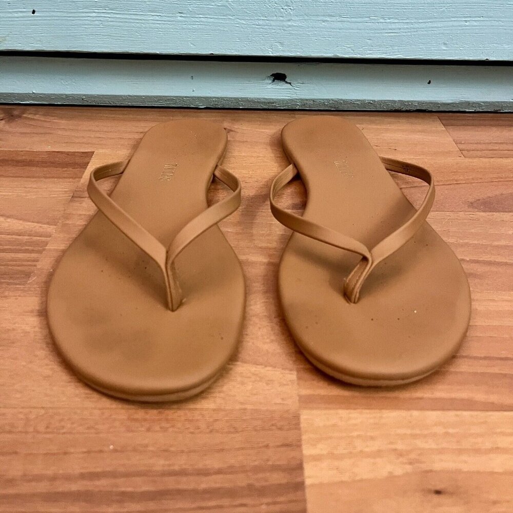 TKEES Matte Flip Flop Nude Beige Beach Sandals US 10 EU 41 $60